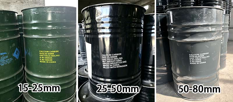 buy calcium carbide 50kg 100kg steel drum packaging
